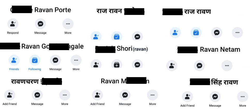 ravan named fb profile